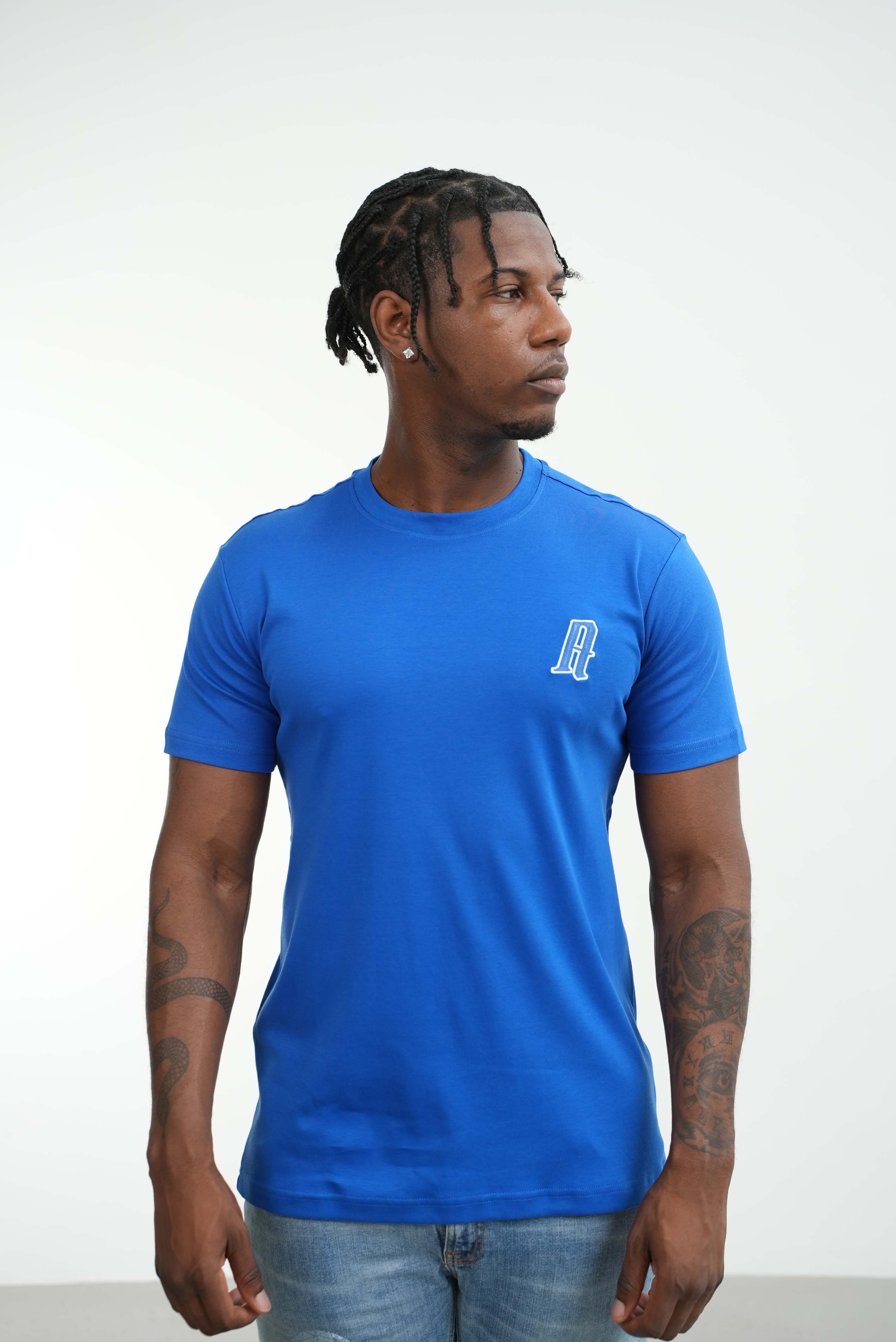 Amico embroidery luxury Tee Blue - Image 16