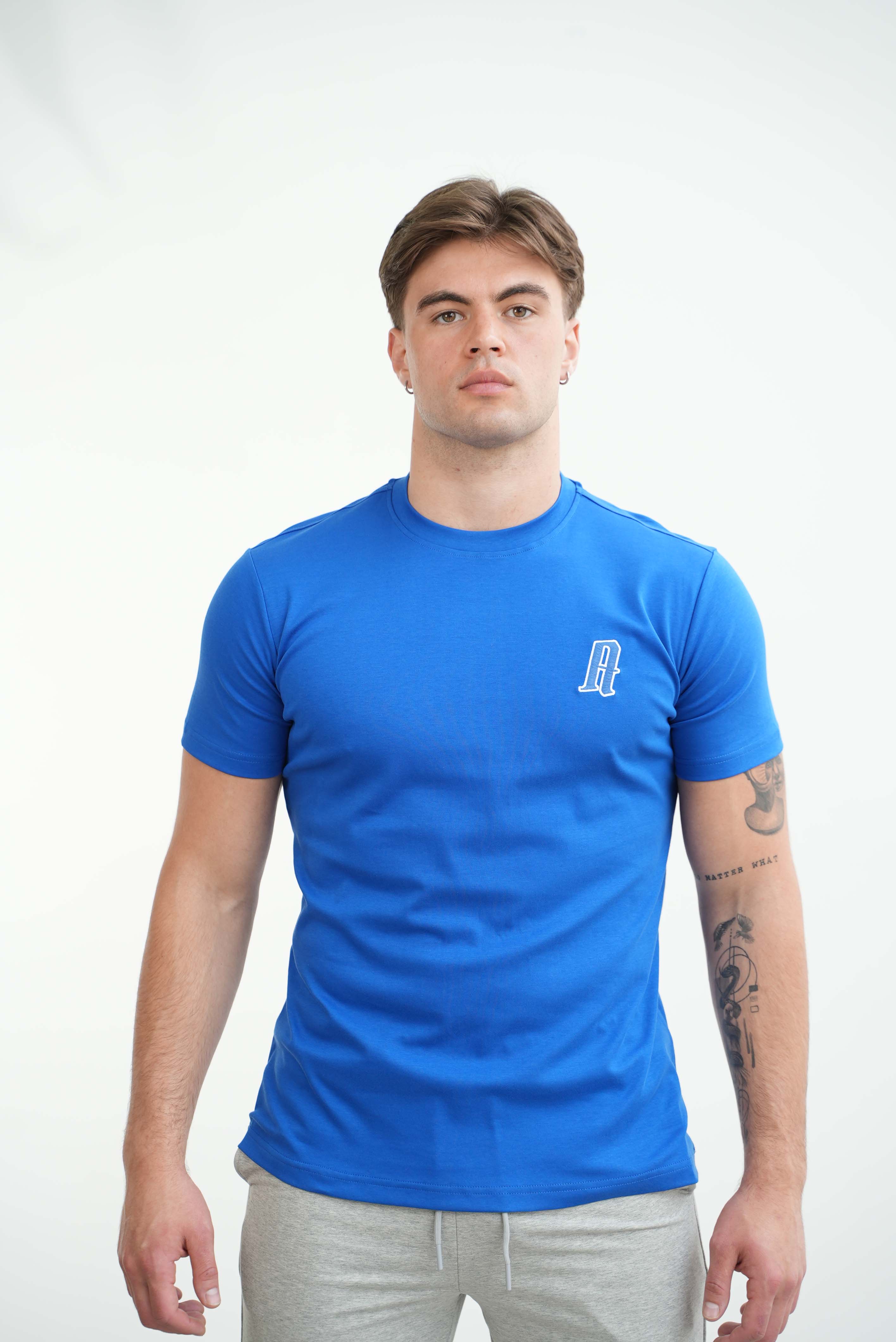 Amico embroidery luxury Tee Blue - Image 20
