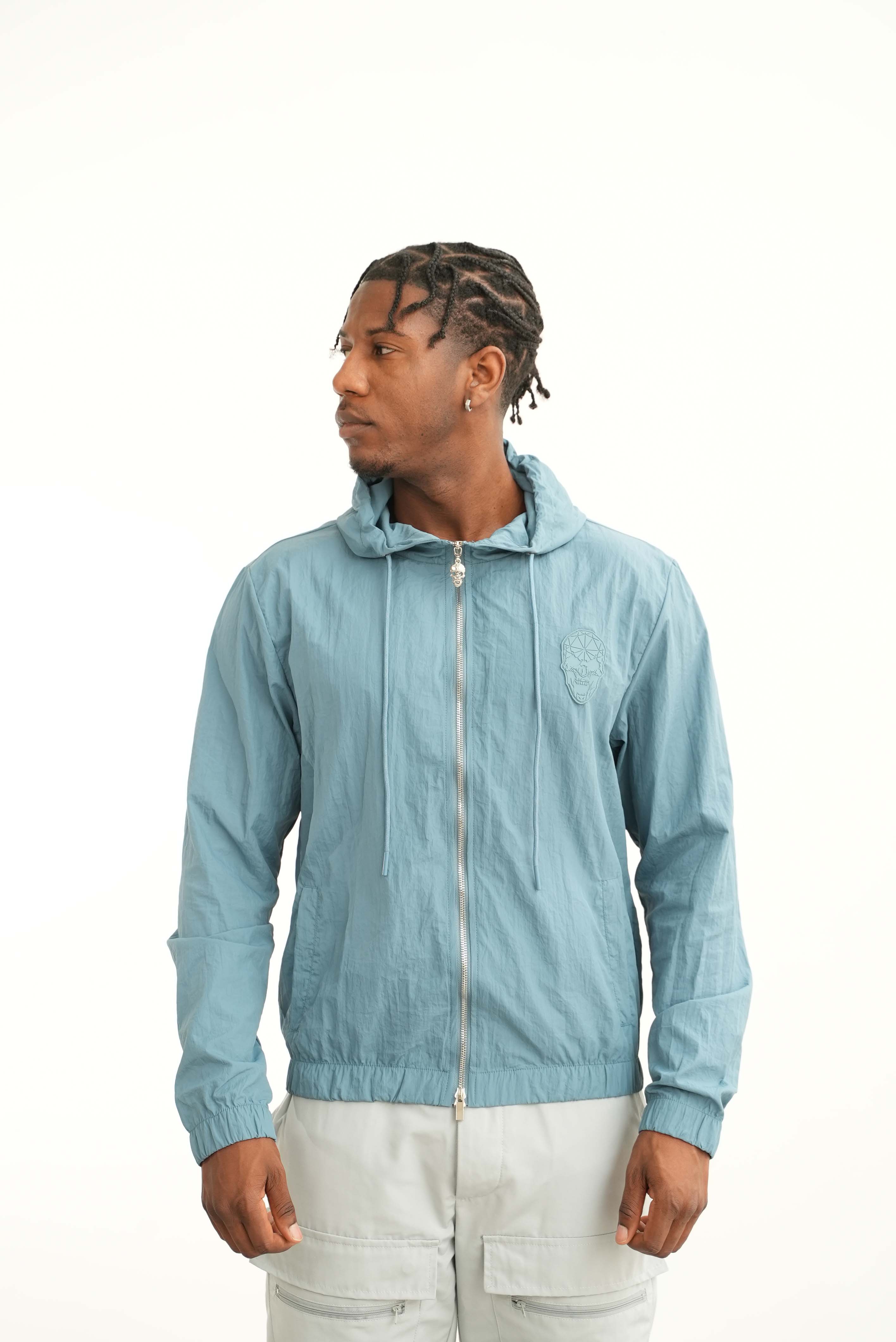 Amico skull badge windbreaker Steel Blue - Image 10