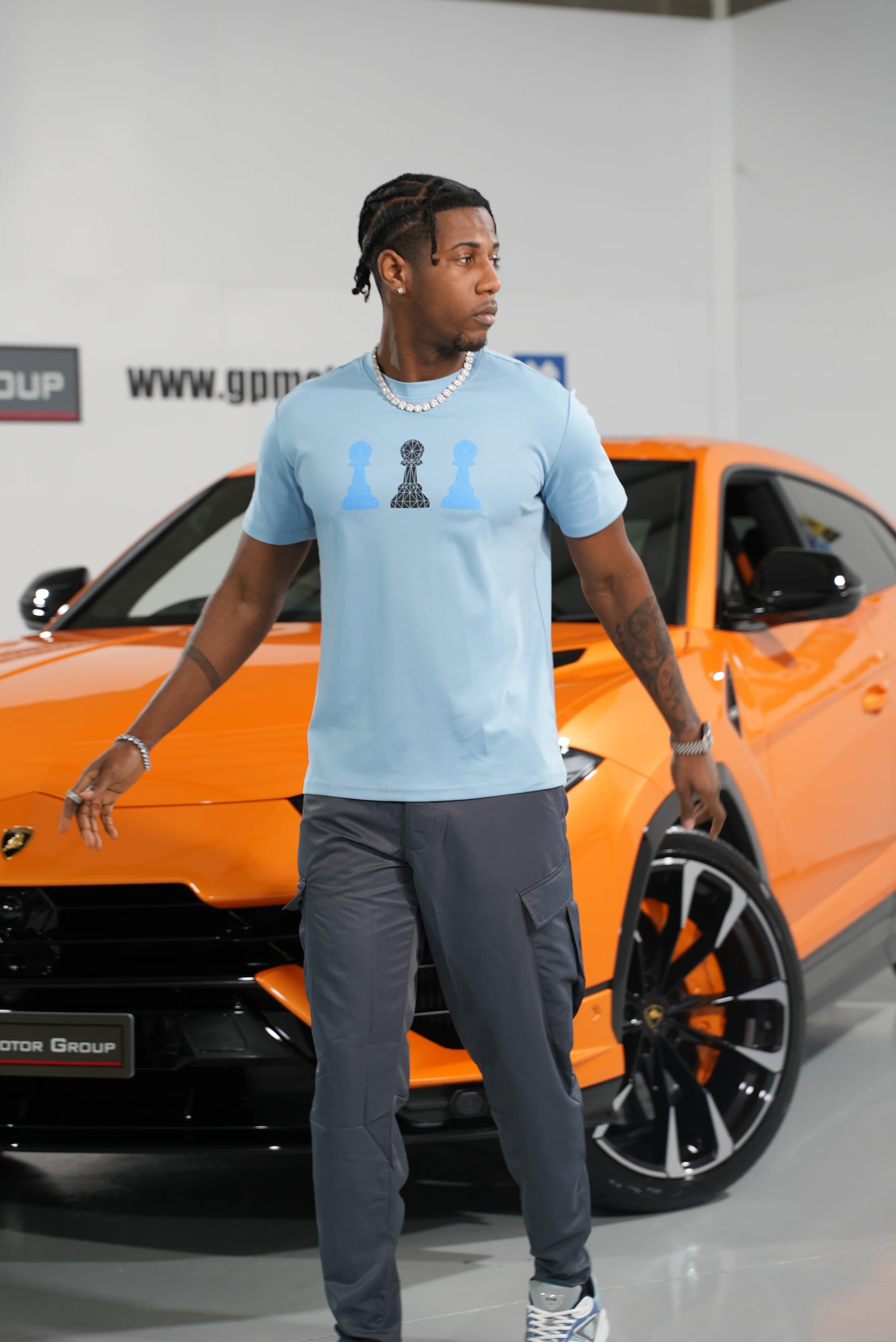 Amico Tri-Pawn Baby Blue             Blue/Black Tee - Image 11