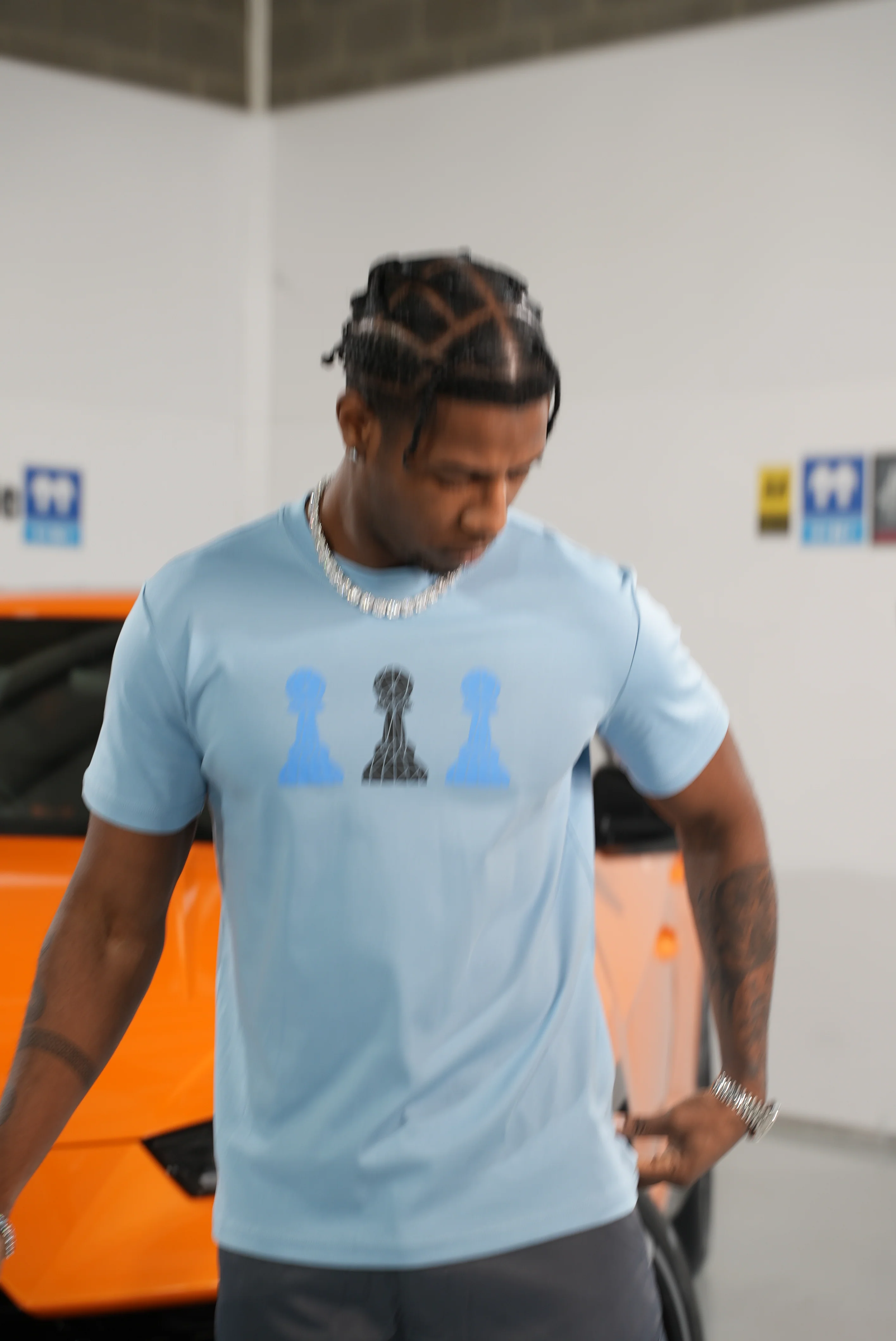 Amico Tri-Pawn Baby Blue             Blue/Black Tee - Image 12