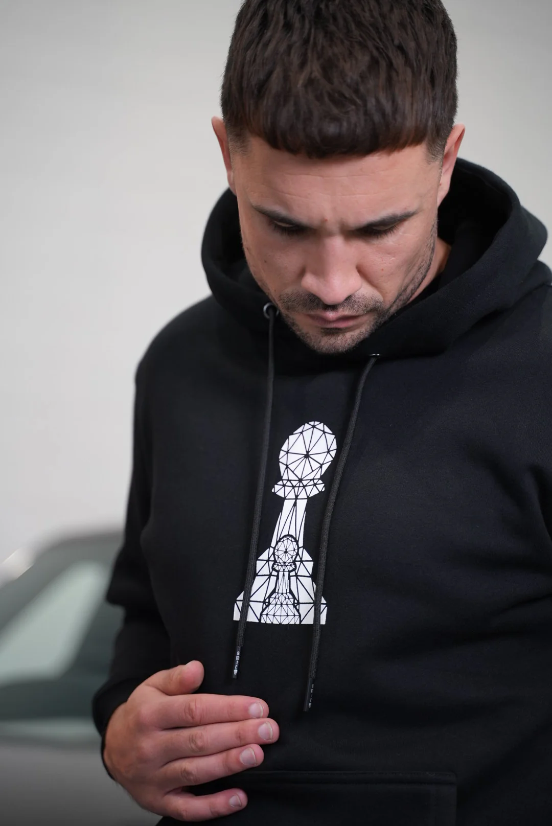 BLACK HOODIE TWO WHITE PAWN - Image 3