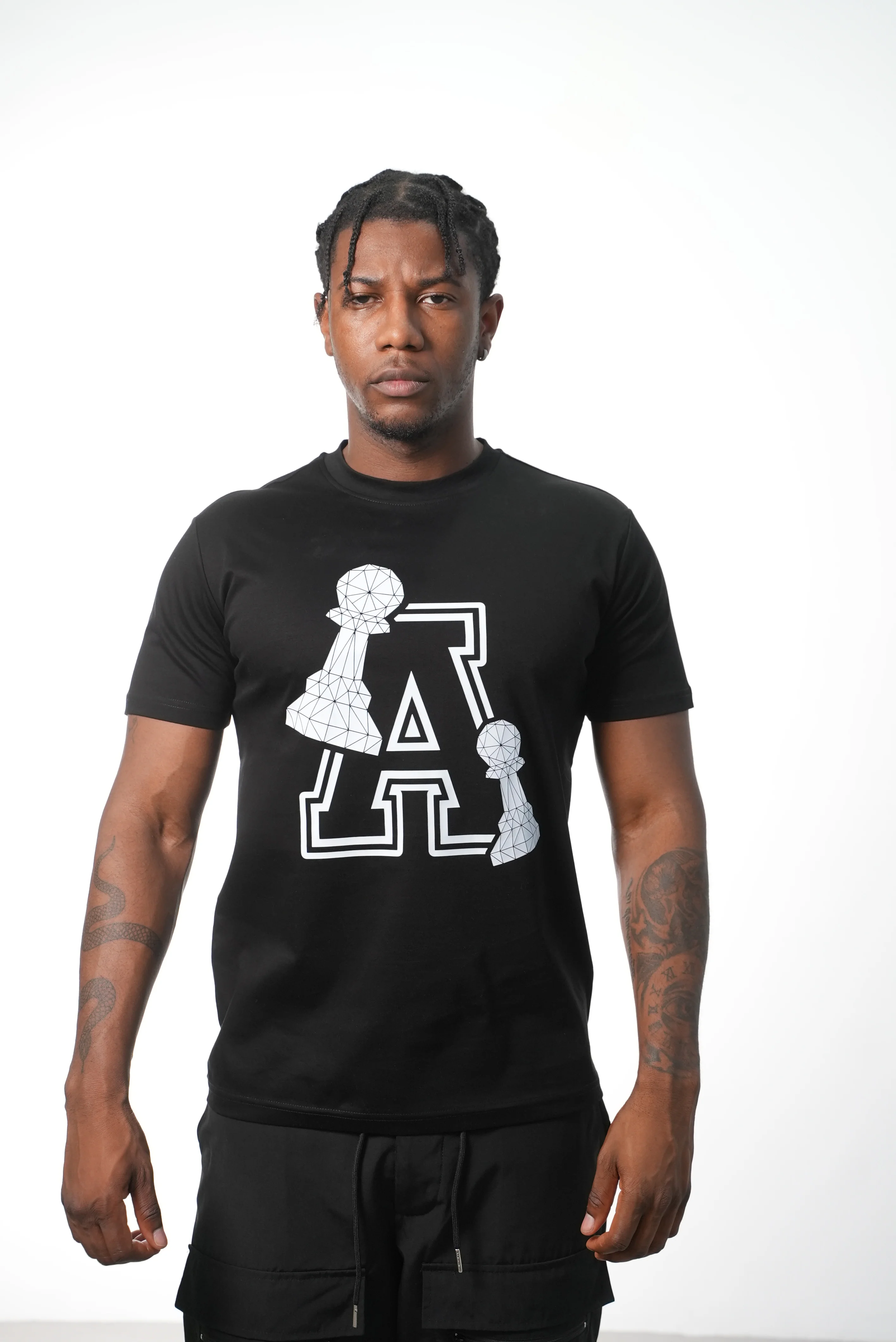 Men's Black A Design T-Shirt - Image 3