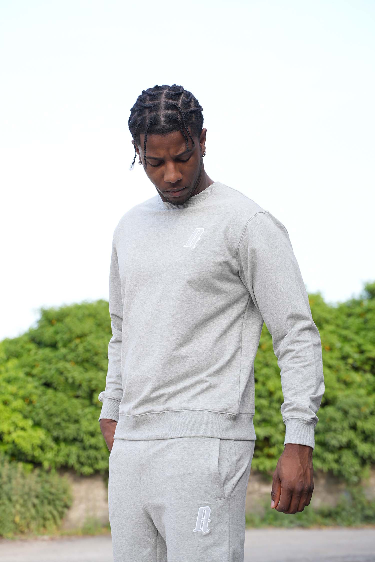 Men's Grey A Lettered Joggers - Image 4