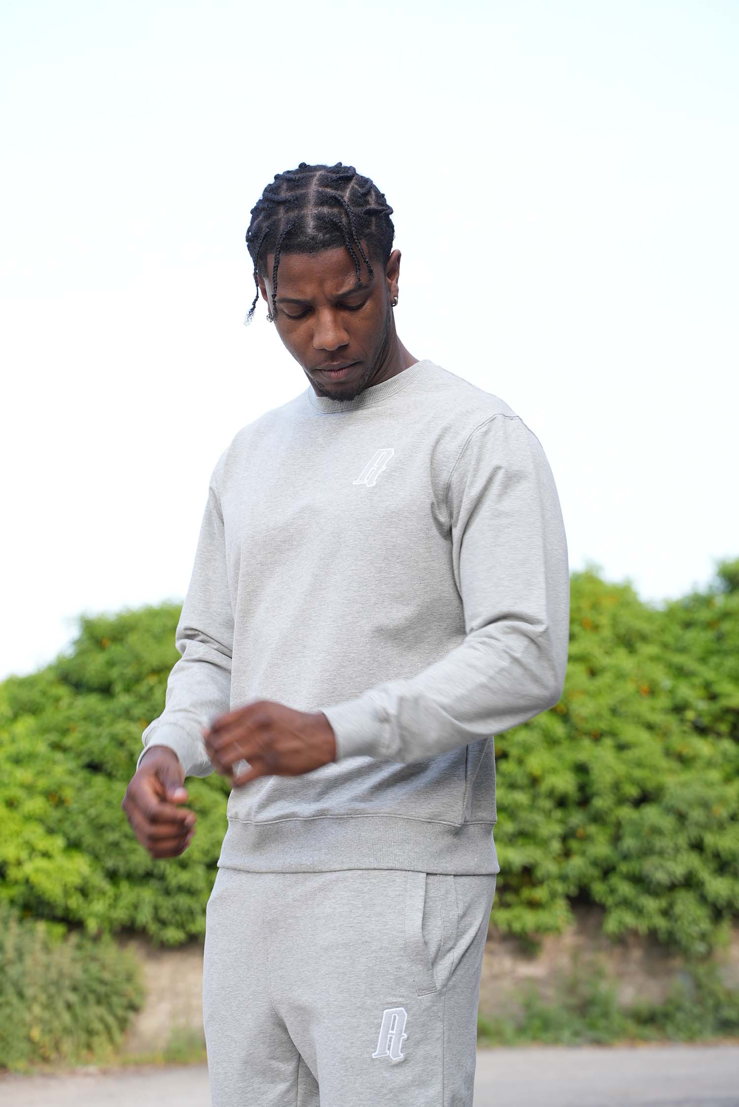 Men's Grey A Lettered Joggers - Image 5