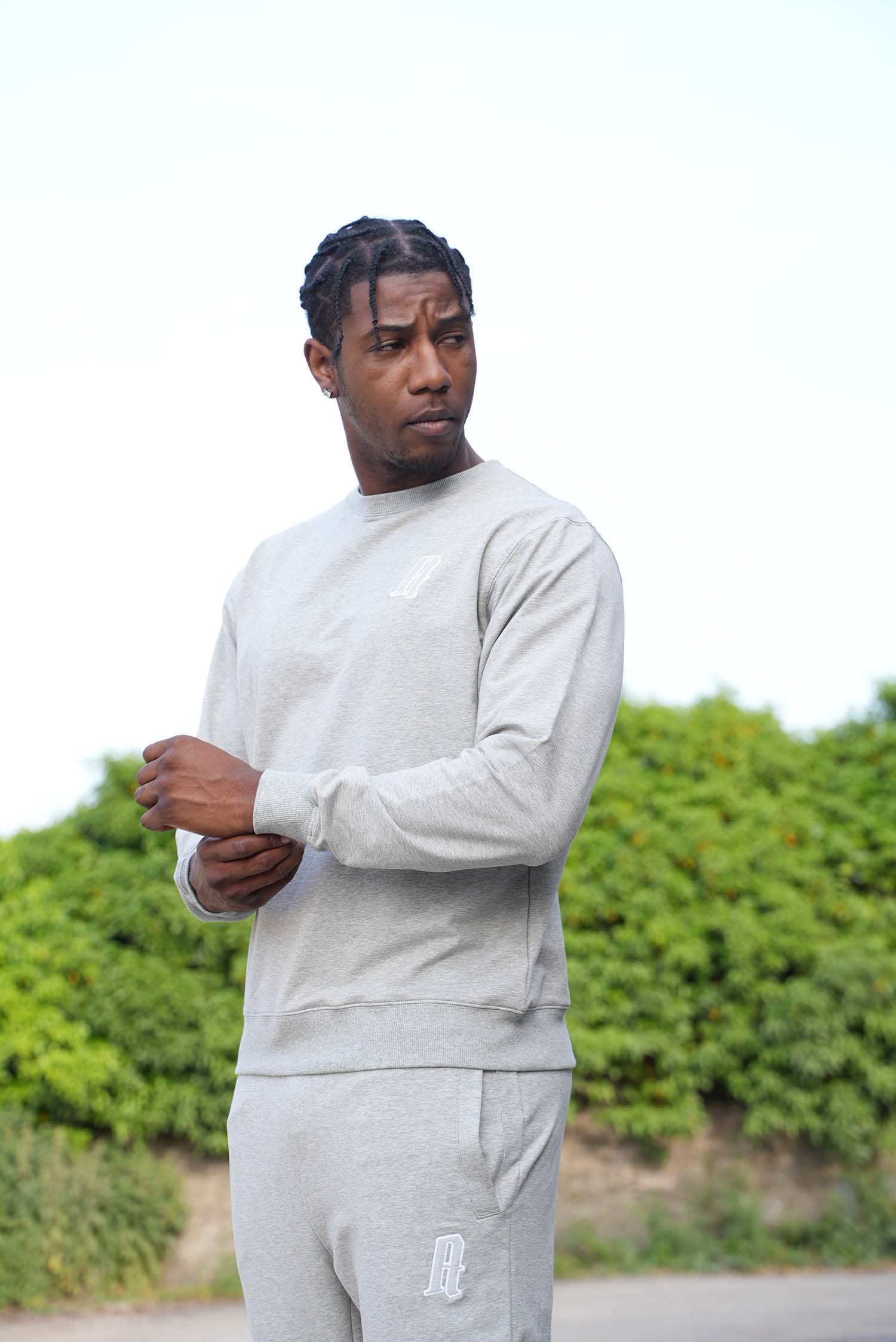 Men's Grey A Lettered Joggers - Image 6