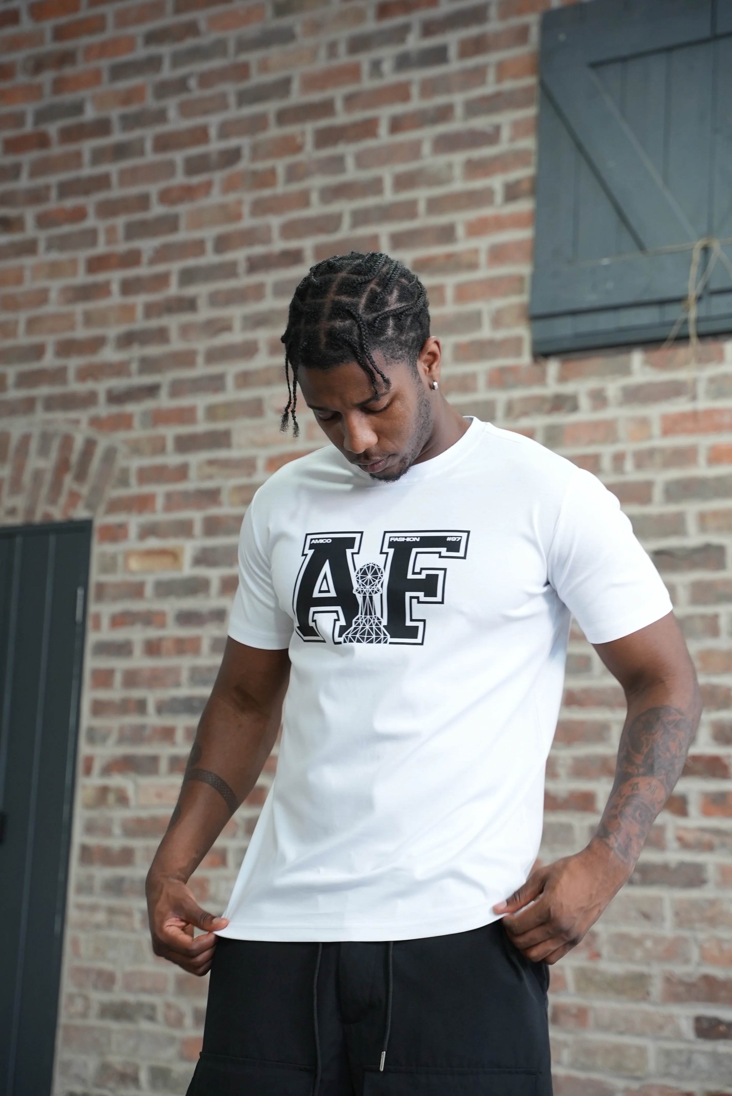 Men's White AF T-Shirt - Image 5