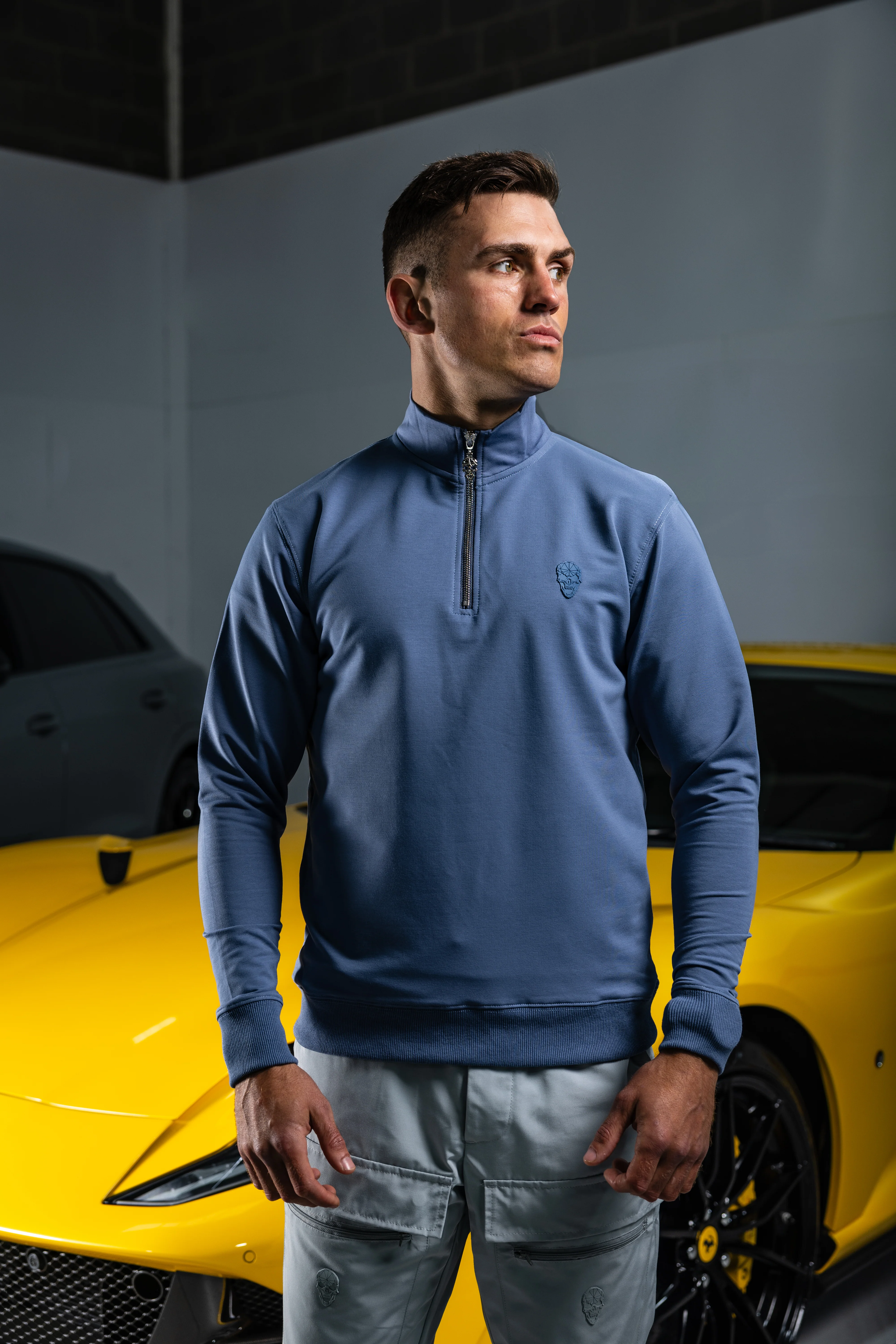 Steel Blue Half Zip - Image 6